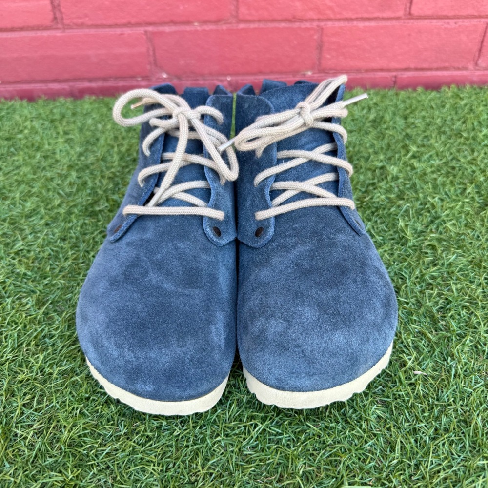 Birkenstock Dundee Suede Navy Blue Lace Up Boots Shoes Mens 5‎ Womens 7 EU 38